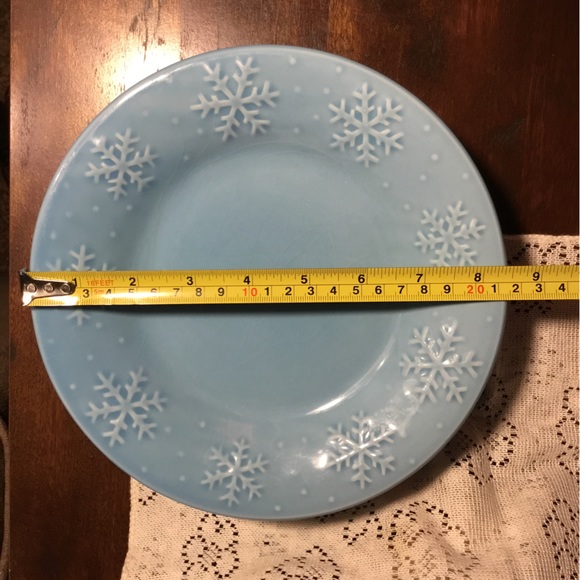 ❄️Libbey Blue Snowflake 8.25" Salad/Appetizer Plate~Set of 3 - Picture 5 of 5